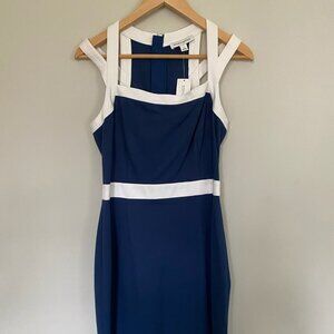 Banana Republic Blue and White Strappy Dress